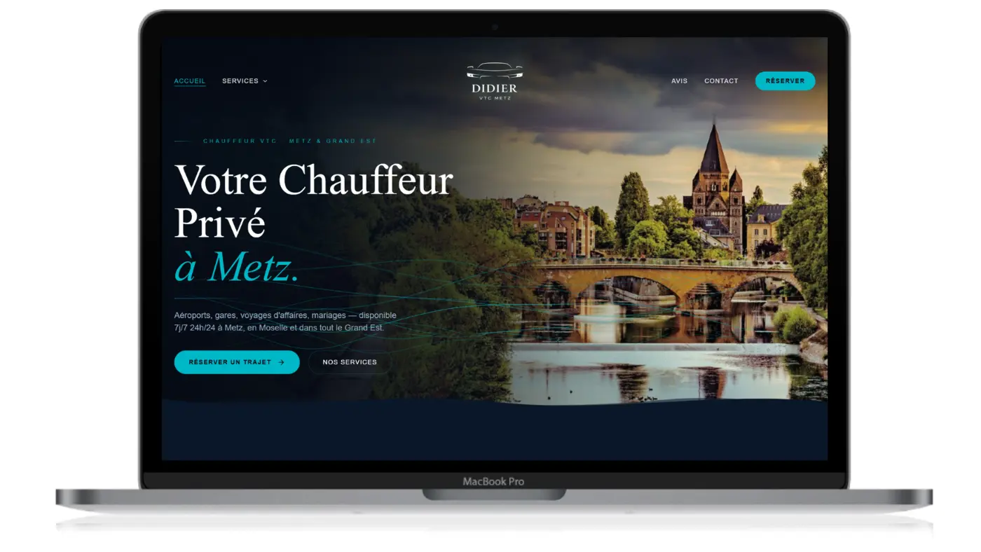 Site web VTC créé par Ozymandias — Didier VTC Metz