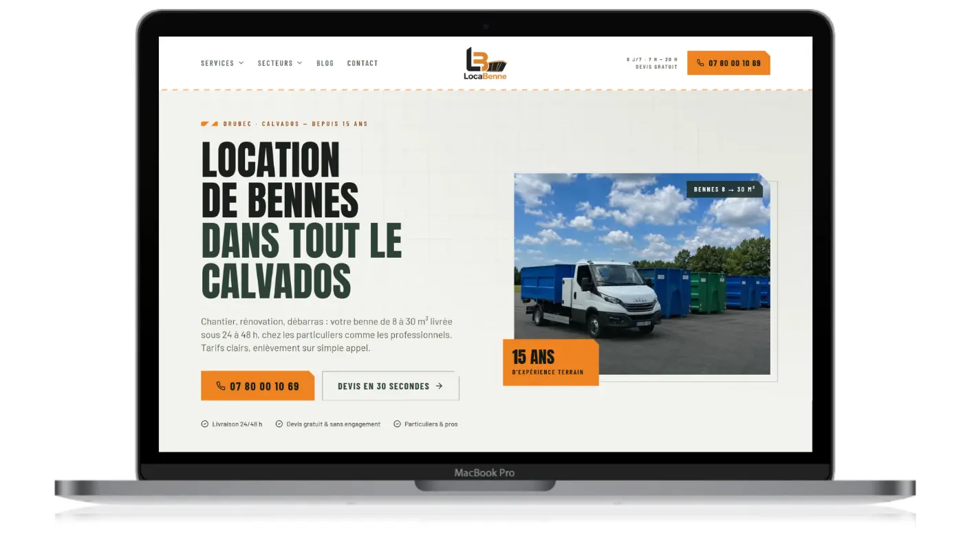 LocaBenne — Location de bennes dans le Calvados (14)
