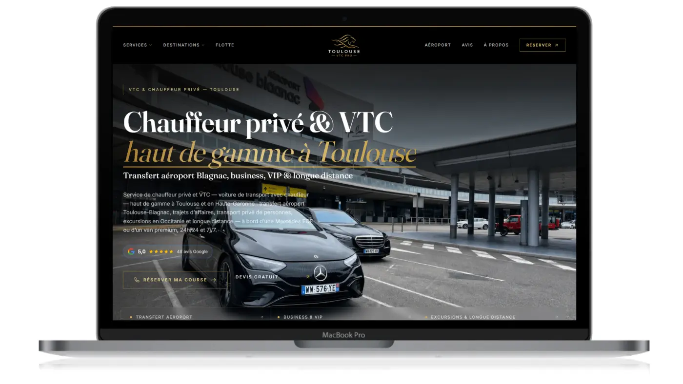 Toulouse VTC Pro — Chauffeur privé haut de gamme Toulouse