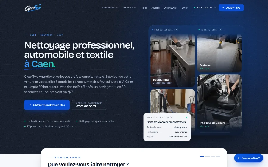 CleanTwo — Nettoyage professionnel et textile à Caen (14)