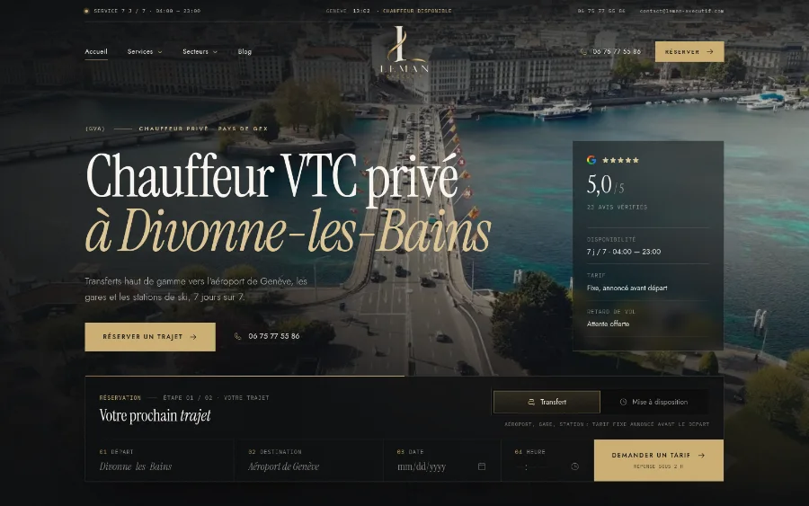 Léman Exécutif — VTC à Divonne-les-Bains, aéroport de Genève