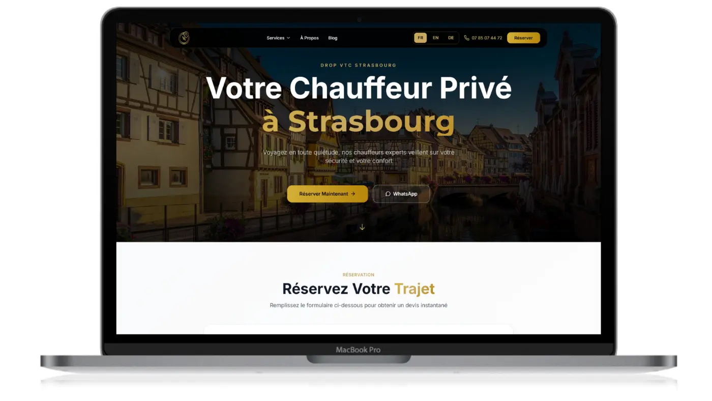 Drop VTC — Chauffeur privé Strasbourg & transfrontalier